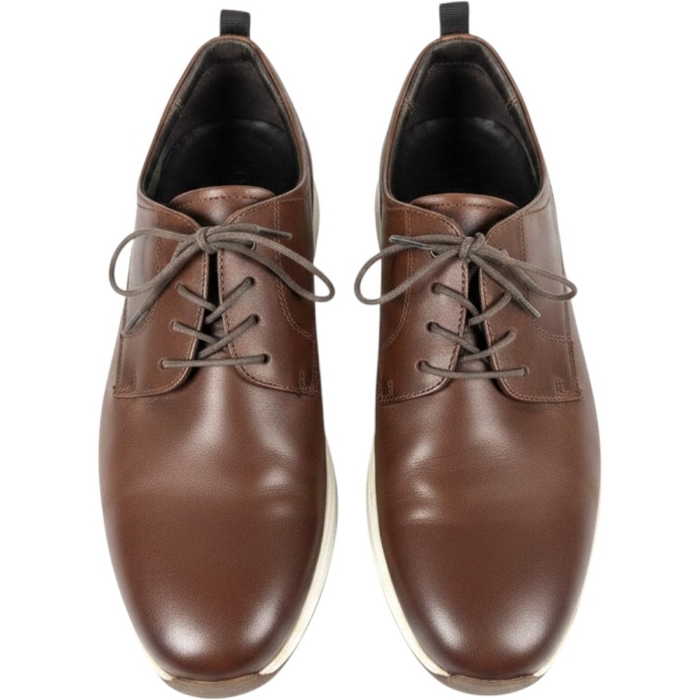 Johnston & Murphy Men's 10.5 M Brown Leather Lace Up Casual Dress Shoes - Picture 1 of 11